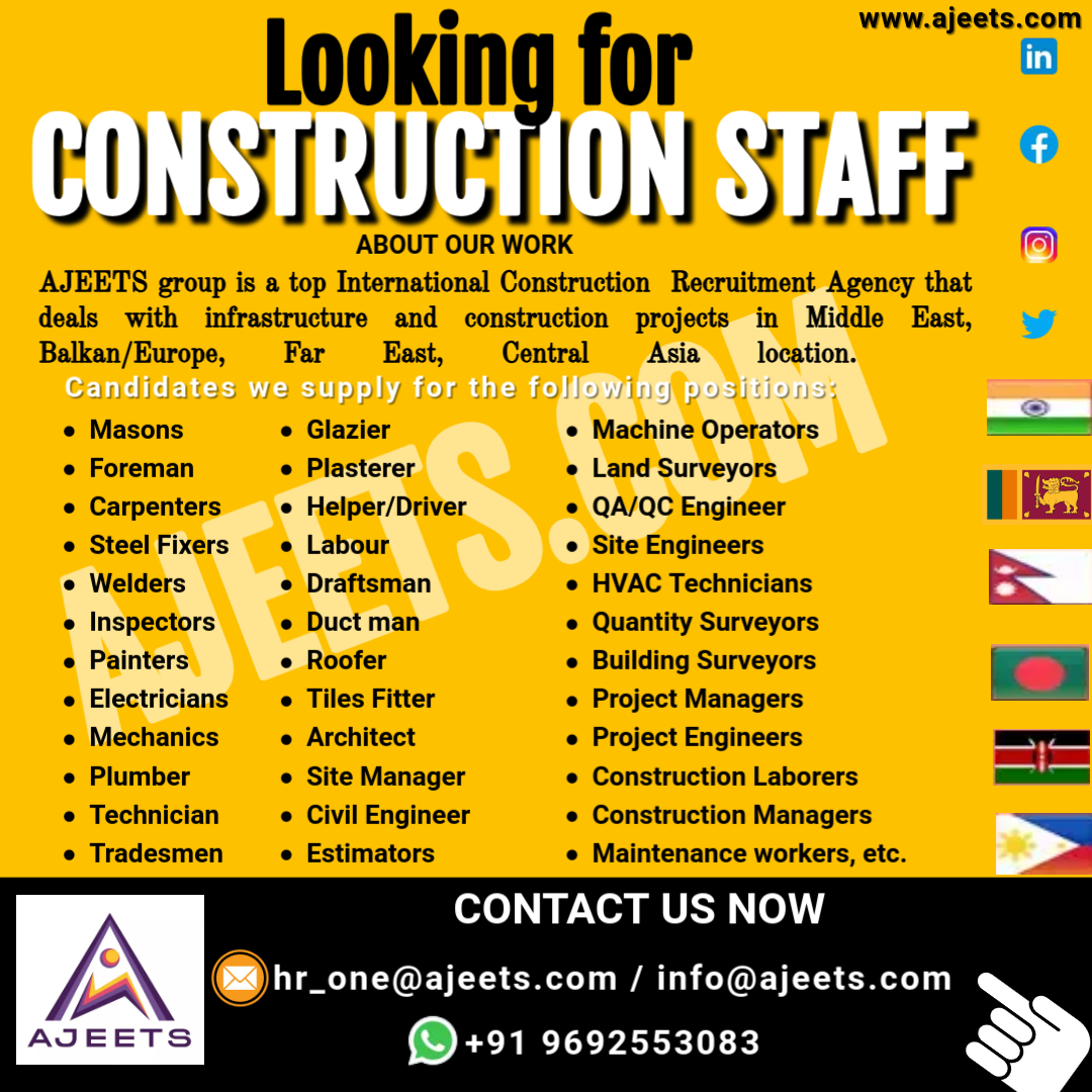 Hire Skilled Construction Workers for Bulgaria – Trusted Manpower Supply