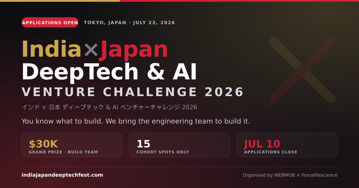 India × Japan DeepTech & AI Venture Challenge 2026