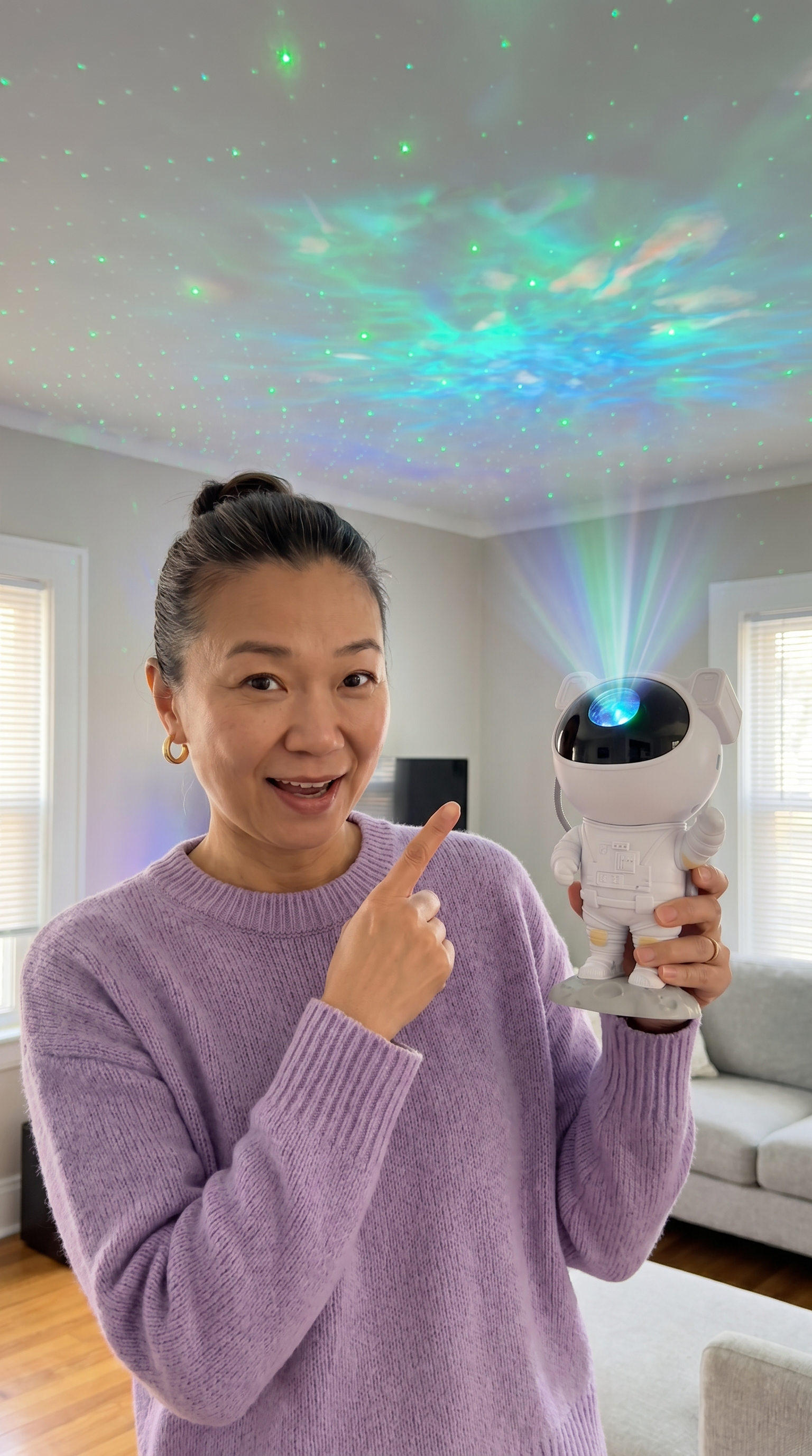 Astronaut Star Projector Night Light - Space Buddy Projector