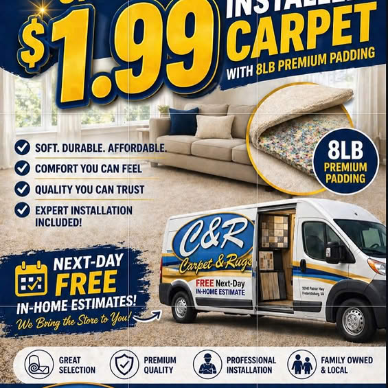 Affordable Carpet Installation in Fredericksburg VA