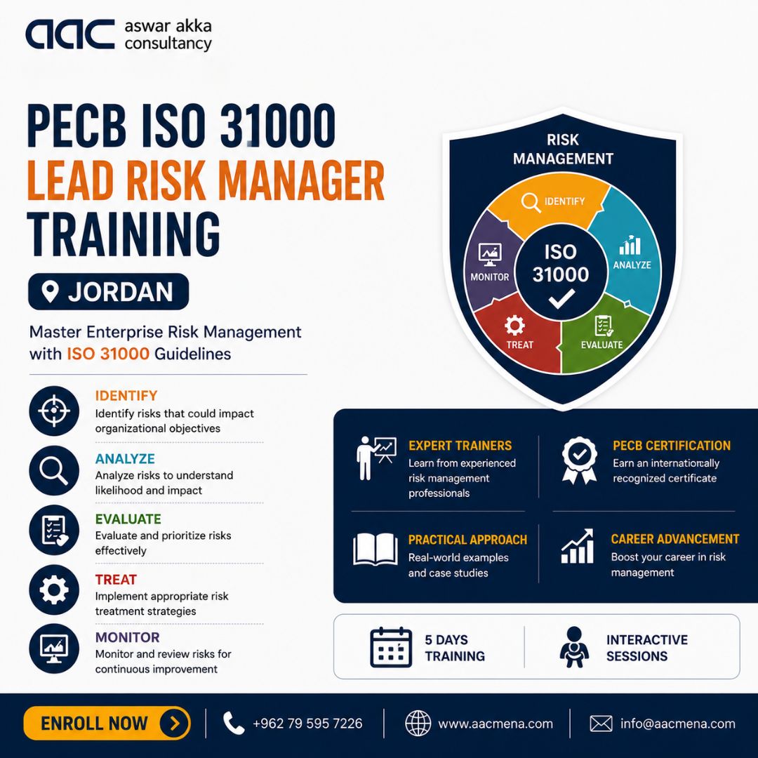 PECB ISO 31000 Lead Risk Manager Training Jordan | Enterprise Risk Management
