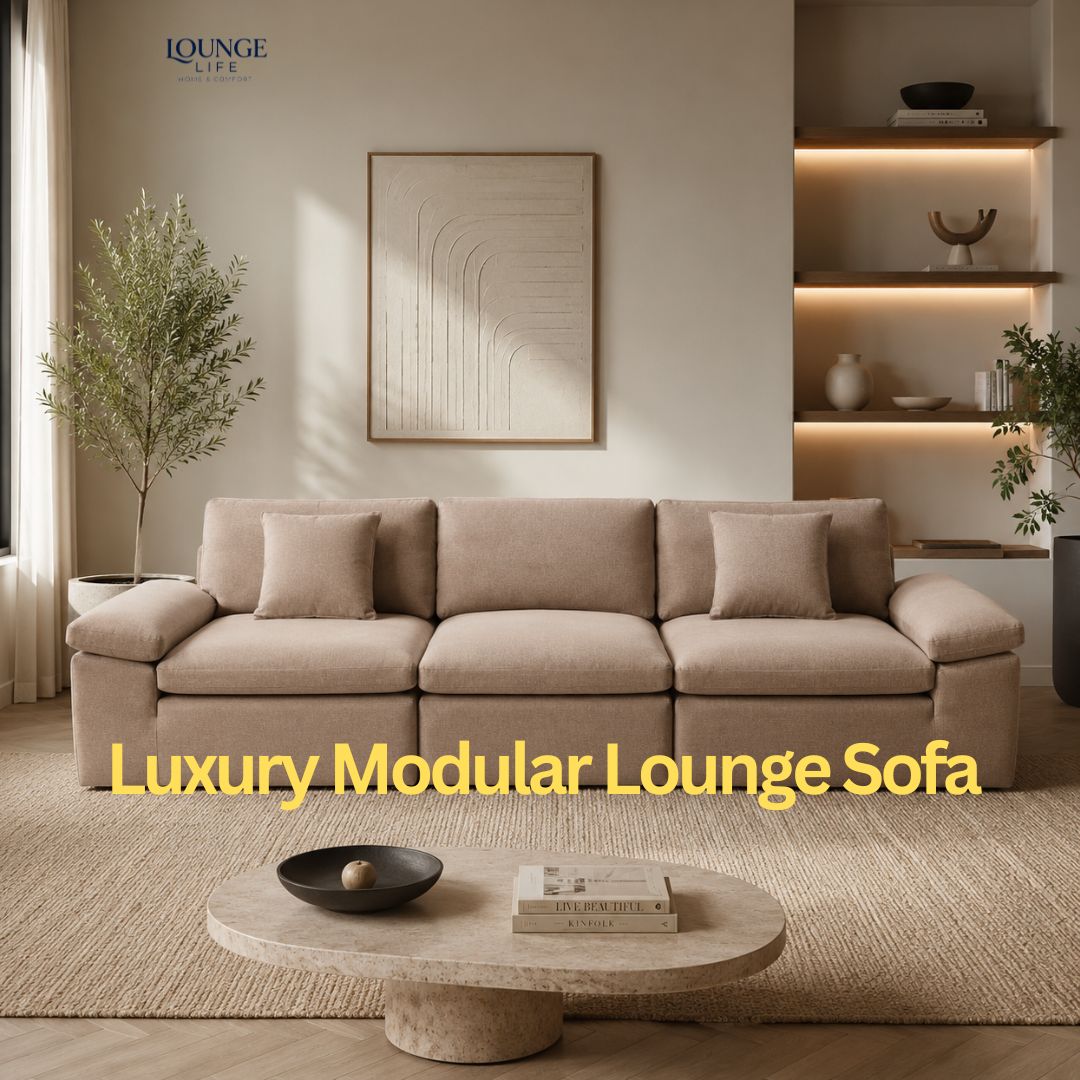 Moderne Modulaire Loungebank in Beige – Comfort en Tijdloos Design