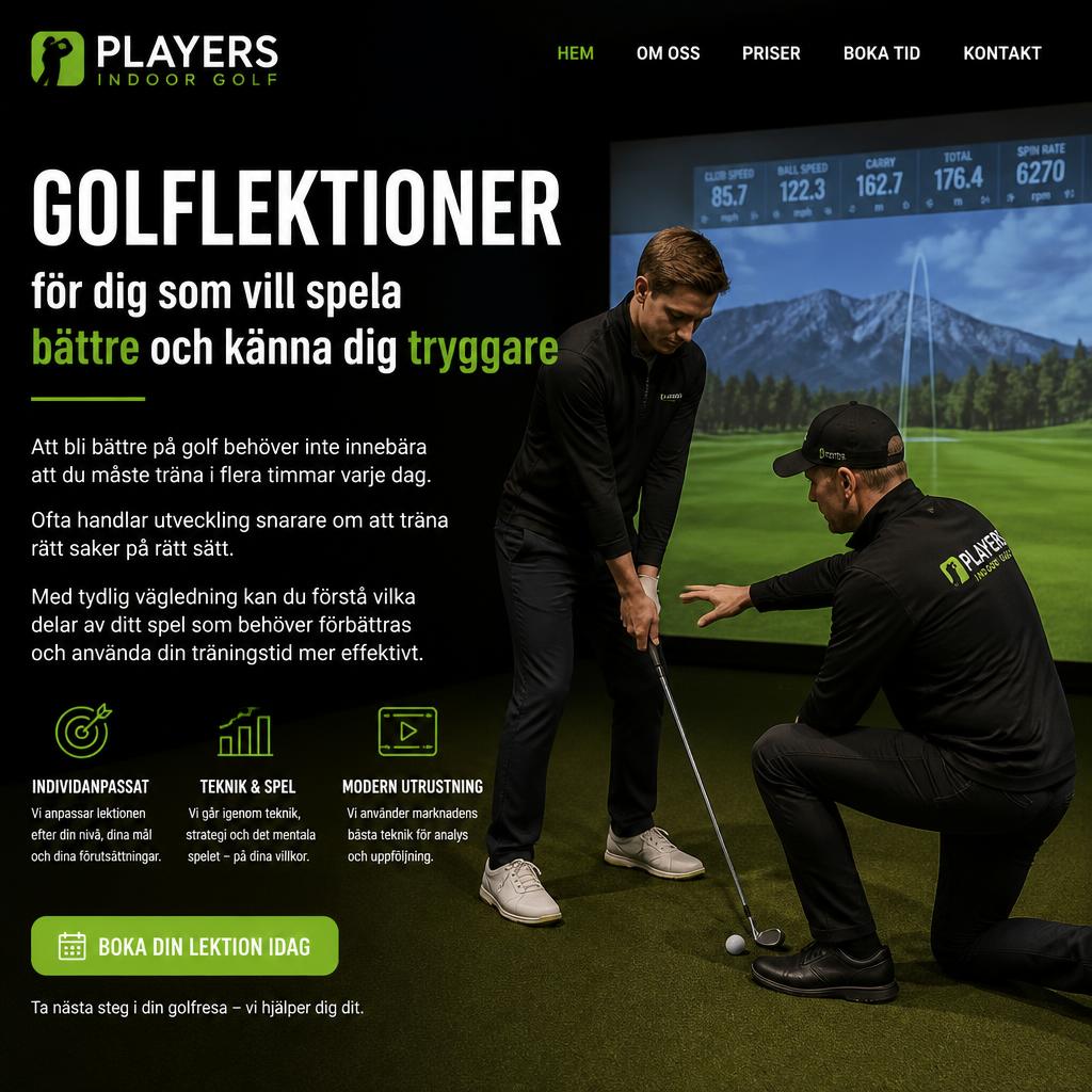 Golflektioner i Västberga – utveckla ditt spel inomhus